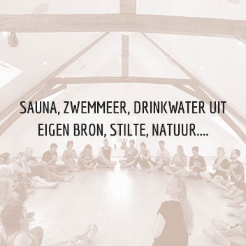 Sauna, zwemmeer, drinkwater uit eigen bron, stilte, natuur